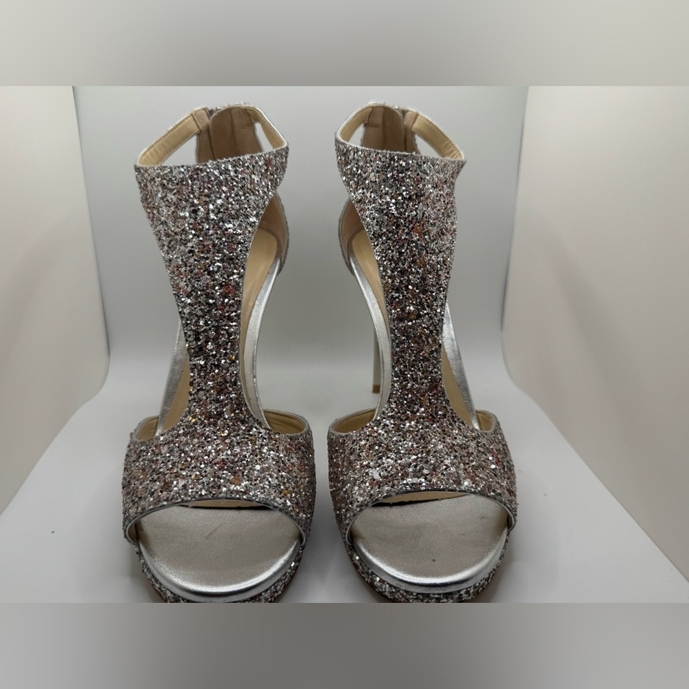 Jimmy Choo Lana 100 Camelia Multi Glitter Heels – EU 39 - Like New!! - Picture 2 of 11